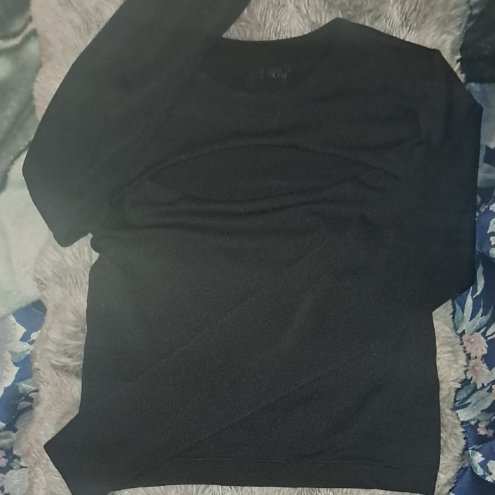 Elegant Black Long Sleeve Women's Top